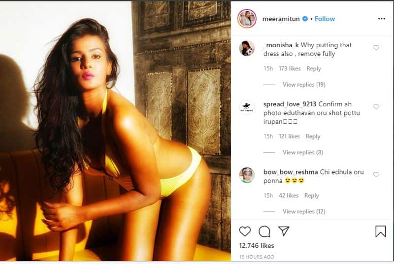 Netizens Slams BigBoss Fame Meera Mithun For post Over Hot Bikini Photo in Instagram
