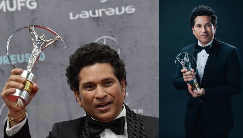 Sachin Tendulkar holds his trophy. With the incredible backing of Indian cricket fans, who united in support of their hero, the Laureus Sporting Moment Award (2000-2020) public fan vote was won by Sachin Tendulkar. Voted for by sports fans around the world, the Award celebrated moments from the past two decades where sport has unified people in the most extraordinary way. On his sixth attempt, Tendulkar led India to victory at the 2011 ICC World Cup. The victory could not have been more historic, as it was India’s first World Cup win on home soil and their second ever triumph