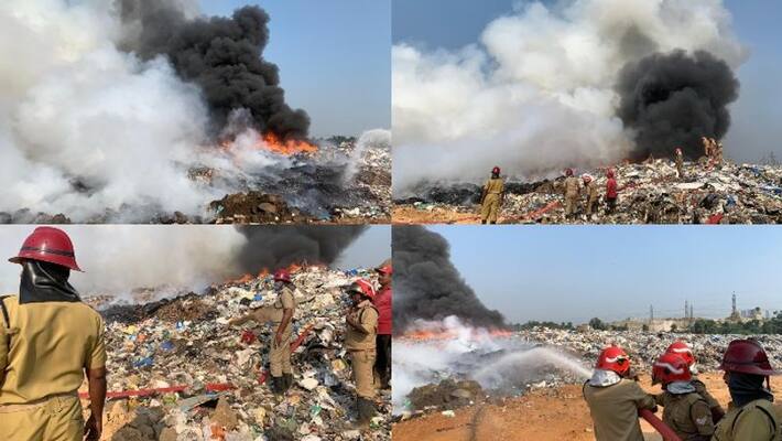 smoke still coming from brahmapuram waste plant smoke still coming from brahmapuram waste plant
