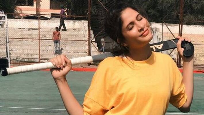 Lavanya Tripathi practises hockey early in the morning and flies back to Chennai. Lavanya Tripathi practises hockey early in the morning and flies back to Chennai.