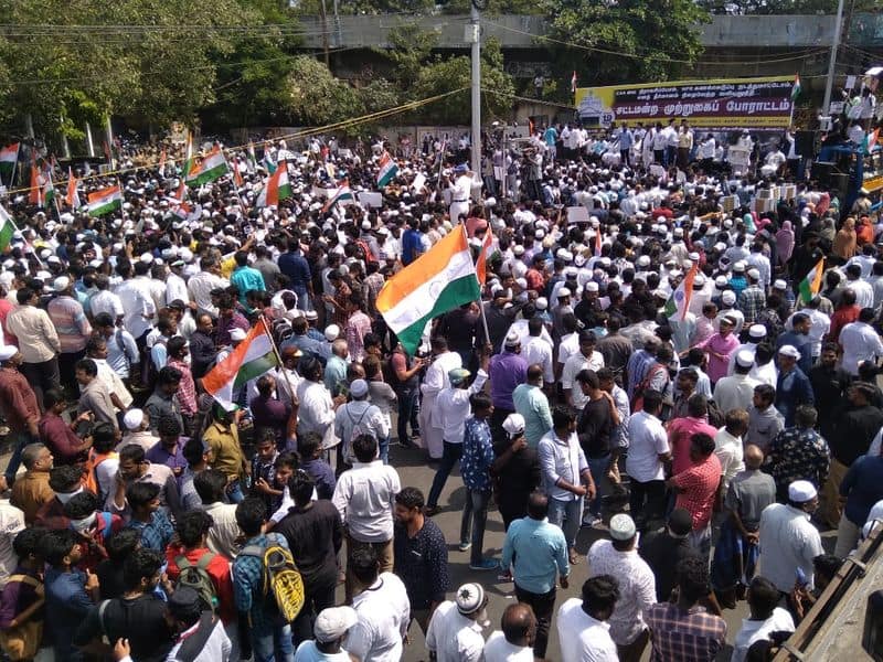 news about protest against caa in chennai