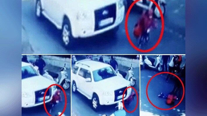 स्कूल गेट पर लगे सीसीटीवी कैमरों में यह दर्दनाक हादसा कैद हो गया। आप तस्वीरों में साफ तौर पर देख सकते हैं कि कैसे मासूम कार के नीचे आ गया। प्रत्यक्षदर्शियों ने बताया कि गाड़ी के दोनों टॉयर उसके ऊपर से गुजर गए। आरोपी गाड़ी रोकने की जगह फरार हो गया।