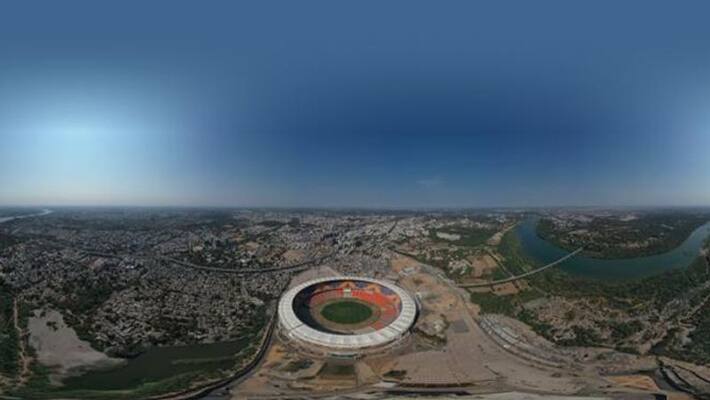BCCI Shares Aerial View Of Worlds Largest Cricket Stadium Motera BCCI Shares Aerial View Of Worlds Largest Cricket Stadium Motera