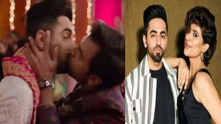 Tahira Kashyap delighted to see husband Ayushmann Khurrana kiss Jitendra Kumar onscreen Tahira Kashyap delighted to see husband Ayushmann Khurrana kiss Jitendra Kumar onscreen
