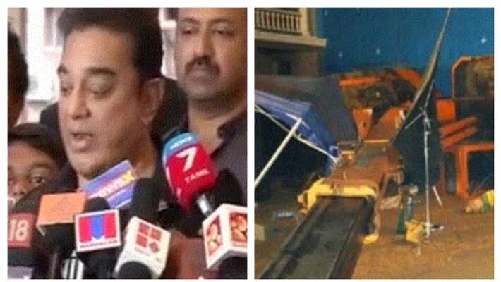 Major Accident on set of Kamal Haasan Indian 2 in Chennai Major Accident on set of Kamal Haasan Indian 2 in Chennai