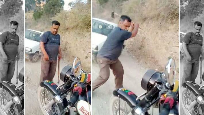 Shocking pictures involving a psycho, biker attacked in Himachal Pradesh kpa Shocking pictures involving a psycho, biker attacked in Himachal Pradesh kpa