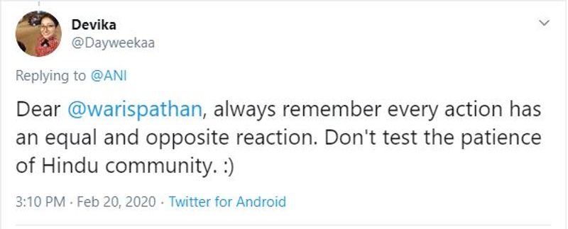 Twitter users got angry on Warish Pathan statement of Hindus kpn