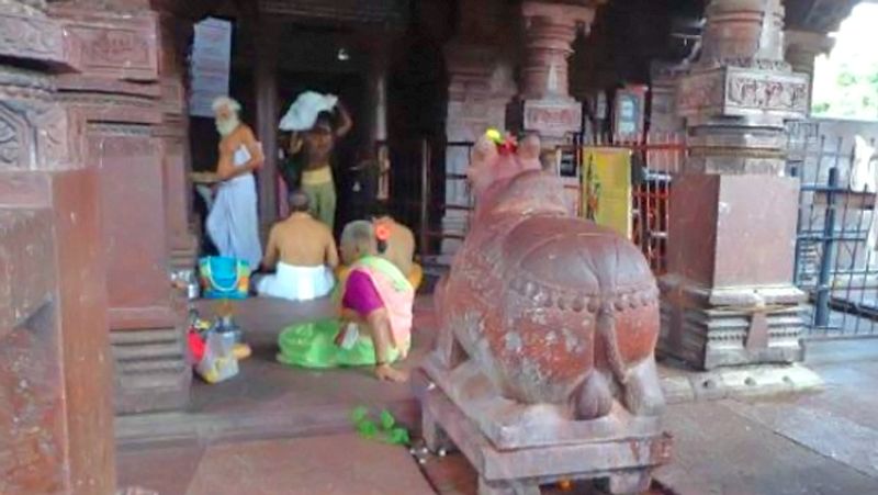 सभा मंडप में पत्थर से निर्मित नंदीजी की मूर्ति स्थित है जो कि ज्योतिर्लिंग के ठीक सामने है।