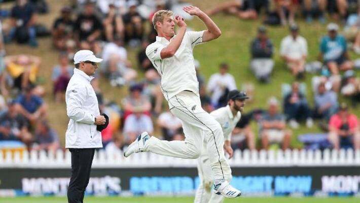Kyle Jamieson's father gets exited after his son's dream debut Kyle Jamieson's father gets exited after his son's dream debut
