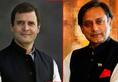 Shashi Tharoor rues dynastic disaster as Congress to re-elevate Rahul Gandhi as its president