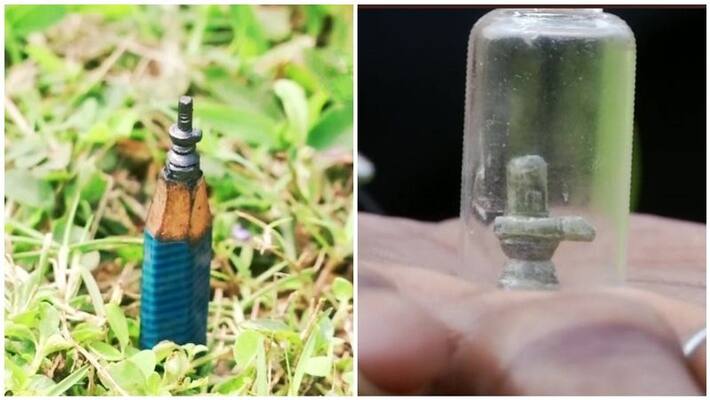 lingam on the pencil tip special foe maha sivarathiri lingam on the pencil tip special foe maha sivarathiri