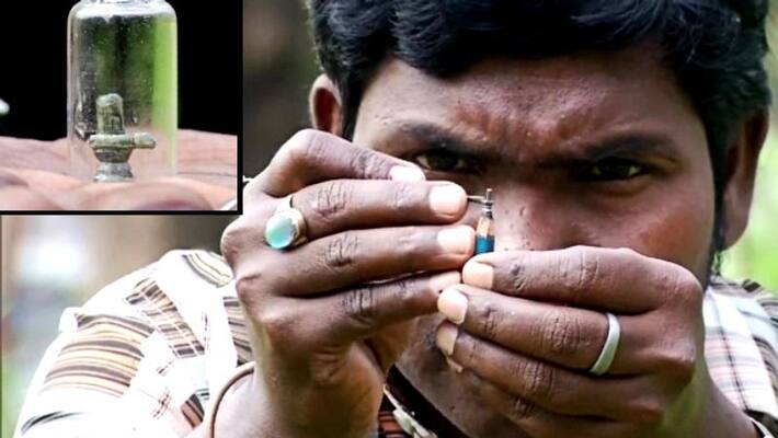 A Miniature artist from Bhubaneswar, makes a 0.5 inch Shivling on Mahashivaratri A Miniature artist from Bhubaneswar, makes a 0.5 inch Shivling on Mahashivaratri
