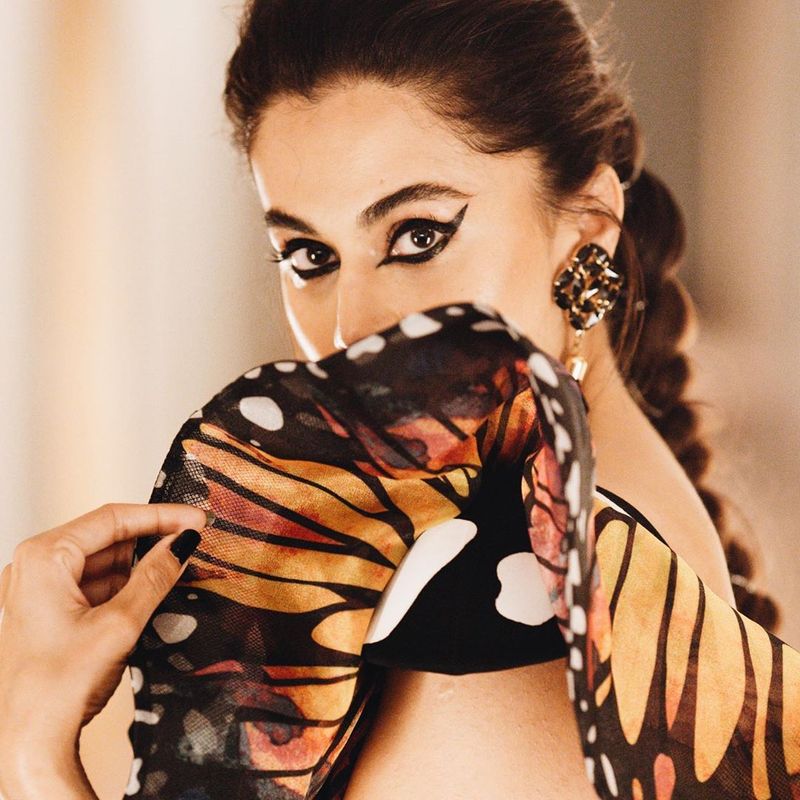 Taapsee look in butterfly dress