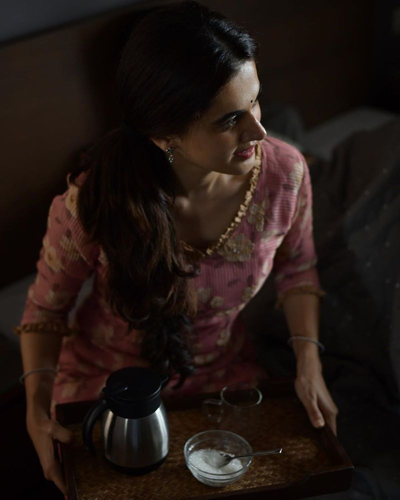 Taapsee look in butterfly dress