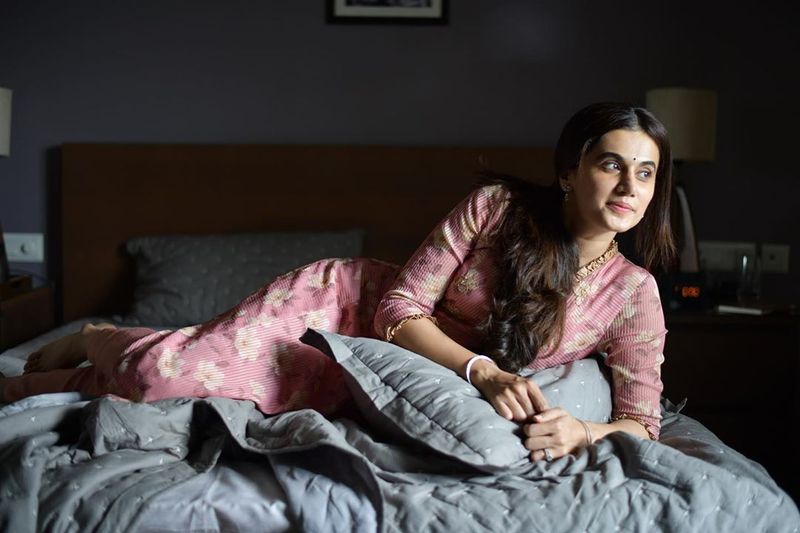 Taapsee look in butterfly dress