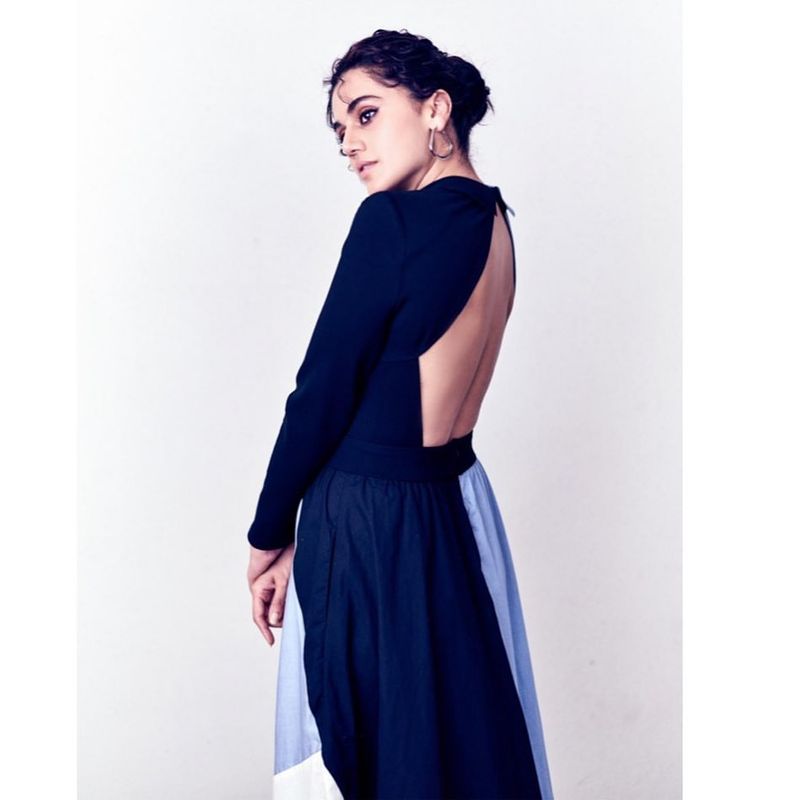 Taapsee look in butterfly dress