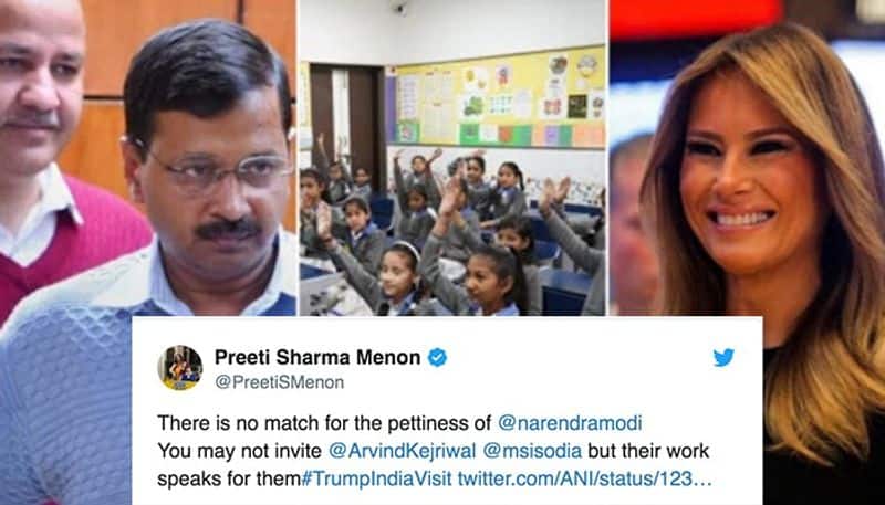 AAP shows its petty-mindedness blames Modi for decision to drop Kejriwals name during Melanias Delhi visit