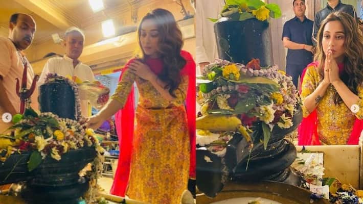 tollywood actress Mimi Chakraborty celebrates Maha Shivratri tollywood actress Mimi Chakraborty celebrates Maha Shivratri