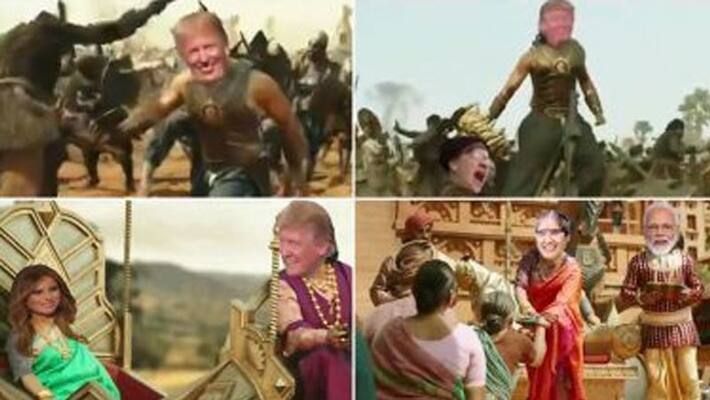 bahubali avatar of us president trump shared the video bahubali avatar of us president trump shared the video