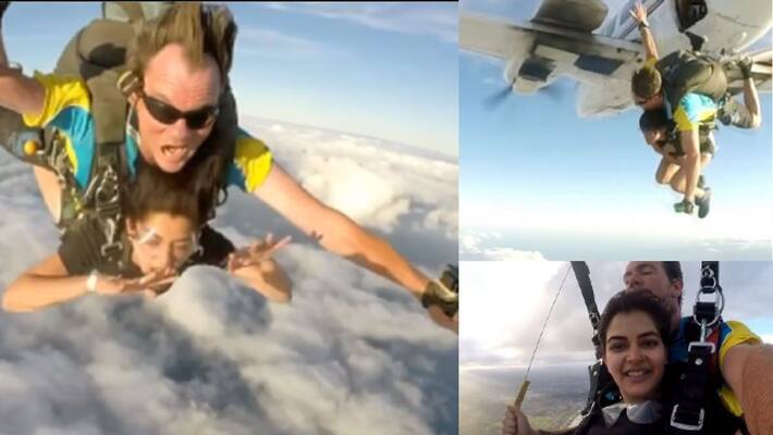 Bengali actress Madhumita sarcar shares skydiving video Bengali actress Madhumita sarcar shares skydiving video