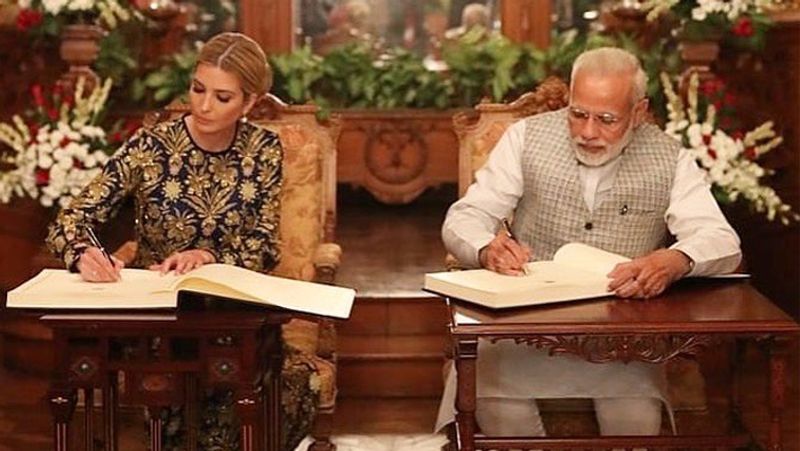 इंवाका अपने पिछले दौरे पर भी भारत आकर काफी खुश हुई थी और प्रधानमंत्री मोदी के साथ उनके अच्छे रिश्ते बने थे।