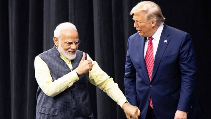 trump greets pm modi in america trump greets pm modi in america