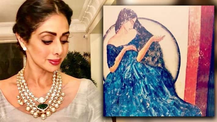 Sridevi was a painter too, one of her paintings is still hanging in Boney Kapoor's office Sridevi was a painter too, one of her paintings is still hanging in Boney Kapoor's office