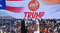 Donald Trump in India US President makes special mention Sachin Tendulkar Virat Kohli Motera Stadium