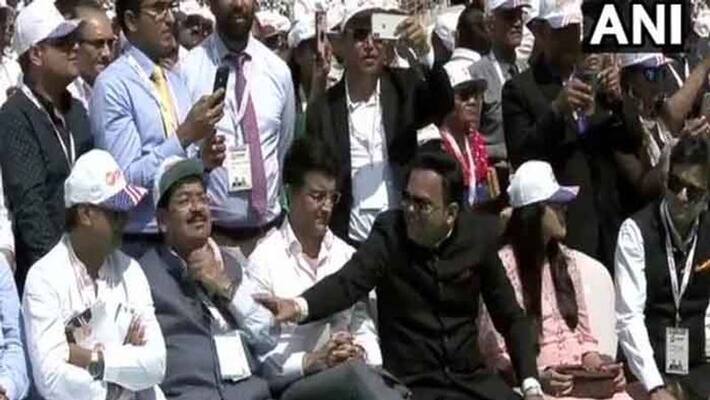 BCCI President Sourav Ganguly, Jay Shah attend 'Namaste Trump' event at Motera Stadium BCCI President Sourav Ganguly, Jay Shah attend 'Namaste Trump' event at Motera Stadium