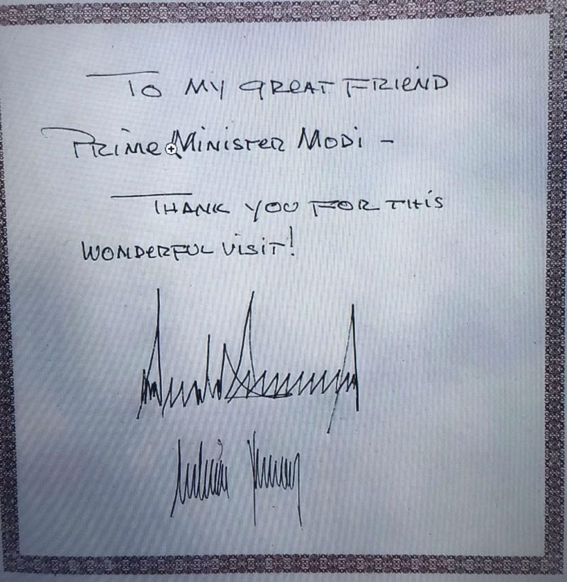 Donald Trump In Sabarmati Ashram In Ahmedabad