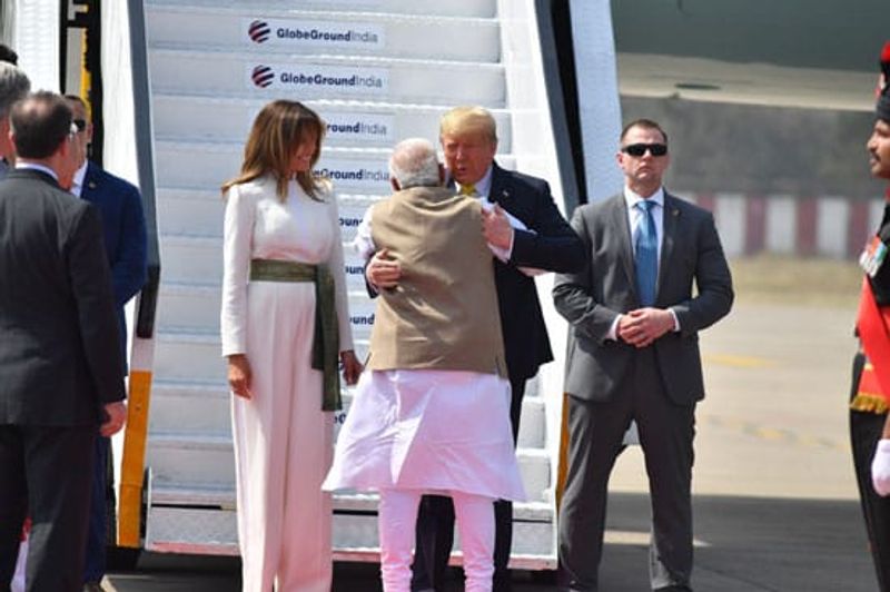 Donald Trump In Sabarmati Ashram In Ahmedabad