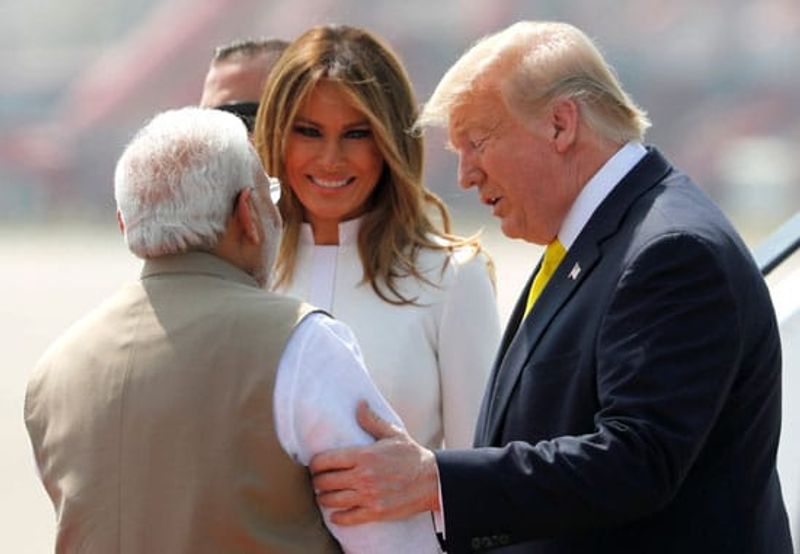 Donald Trump In Sabarmati Ashram In Ahmedabad