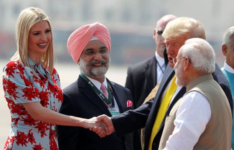 Donald Trump In Sabarmati Ashram In Ahmedabad
