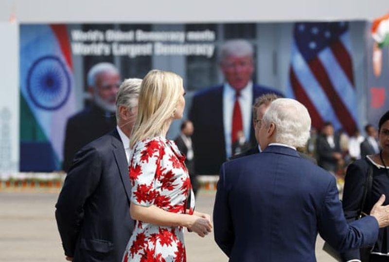 Donald Trump In Sabarmati Ashram In Ahmedabad