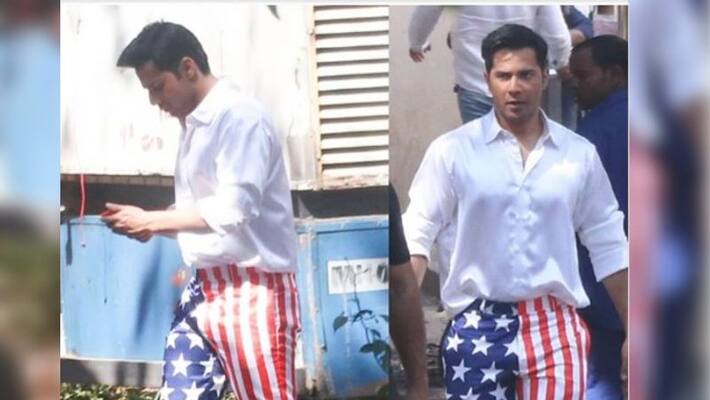 Varun wearing US flag pants photos goes viral Varun wearing US flag pants photos goes viral