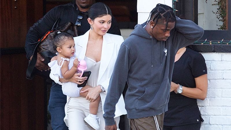 Kylie and Travis were spotted at their daughter's massive second birthday party earlier this month.