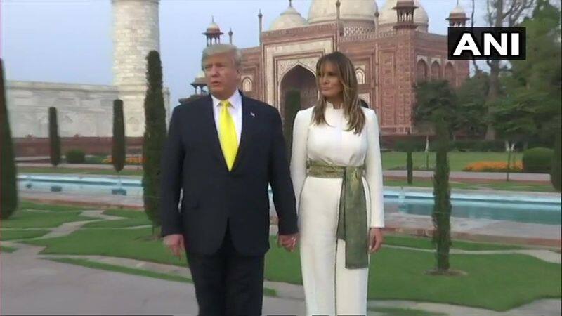 us president  donald trump visits Taj Mahal