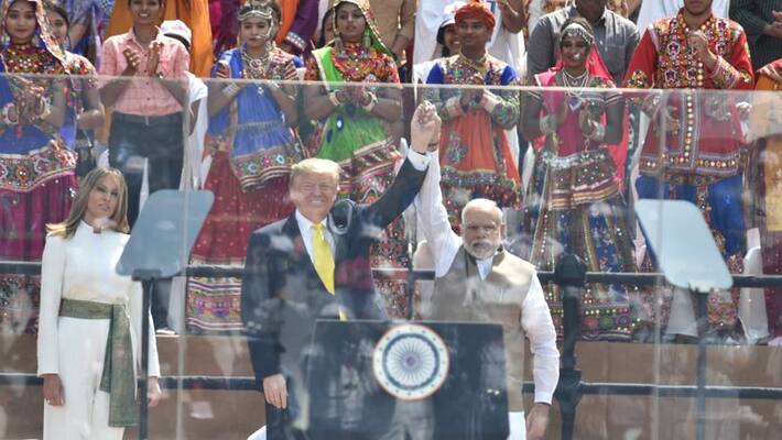 american president Donald trump exciting about Indian tour and crowed american president Donald trump exciting about Indian tour and crowed