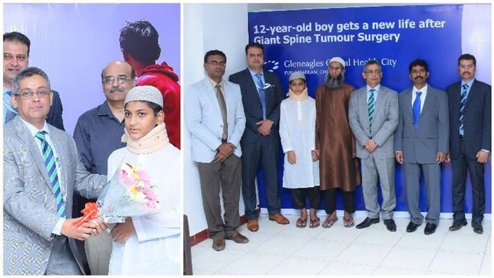Successful giant spine tumour surgery performed on a 12-year-old boy from Bangladesh Successful giant spine tumour surgery performed on a 12-year-old boy from Bangladesh