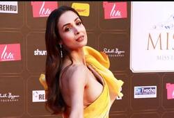 Have you seen hot looks in Malaika Arora yellow saree in this pink season