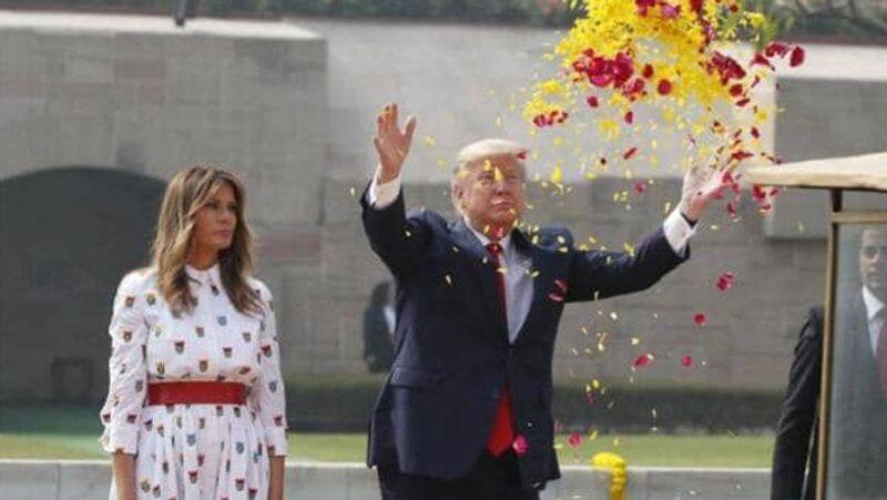 US president trump received ceremonial reception