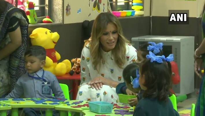 Trump's wife visited delhi government school Trump's wife visited delhi government school