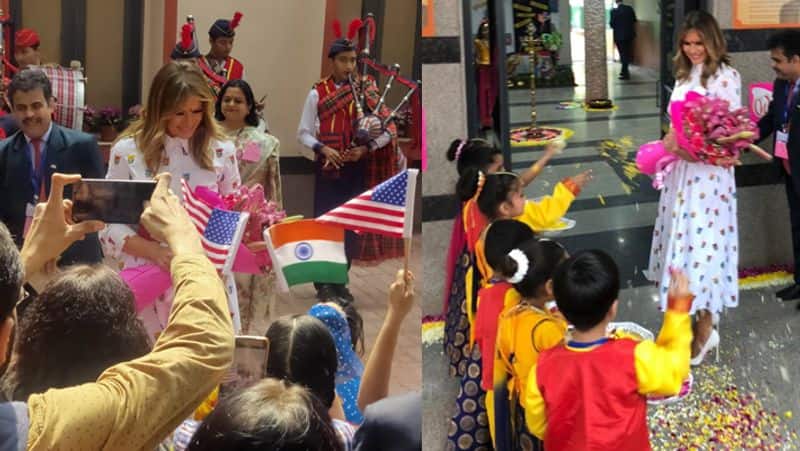 Trump's wife visited delhi government school