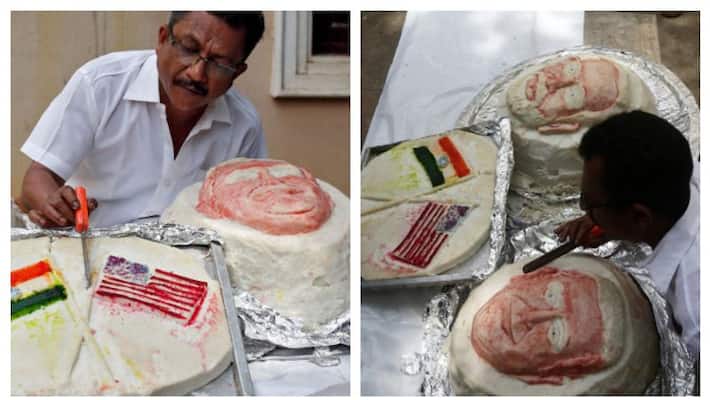 Chennai food artist creates 3 massive 107-kg idlis to welcome Donald Trump Chennai food artist creates 3 massive 107-kg idlis to welcome Donald Trump