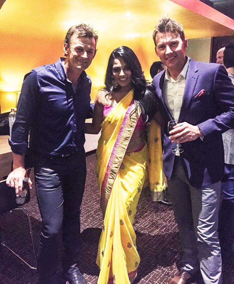 Tamil actress who plays rugby in a dark room with cricketers