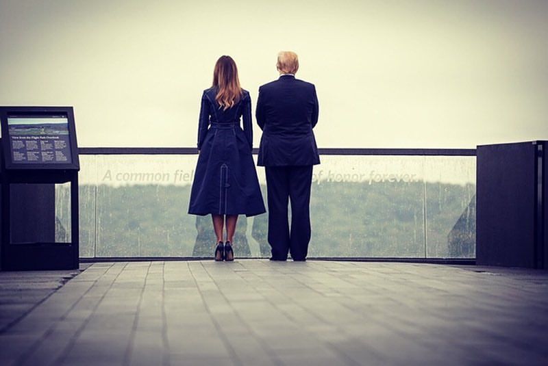 American President Donald Trump With Wife Melania Tour Visit Photos