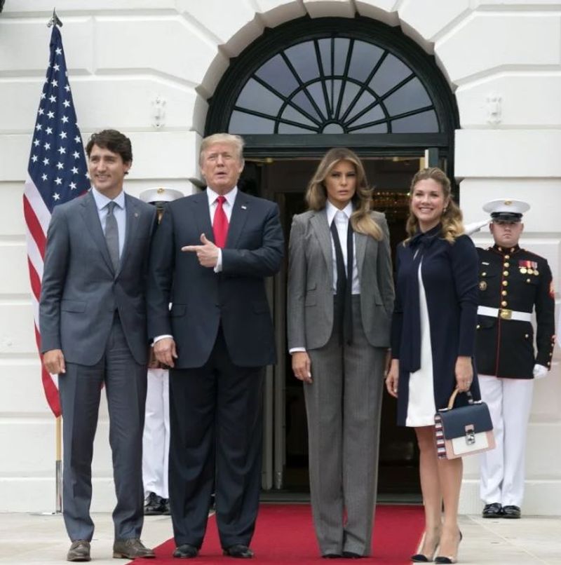 American President Donald Trump With Wife Melania Tour Visit Photos