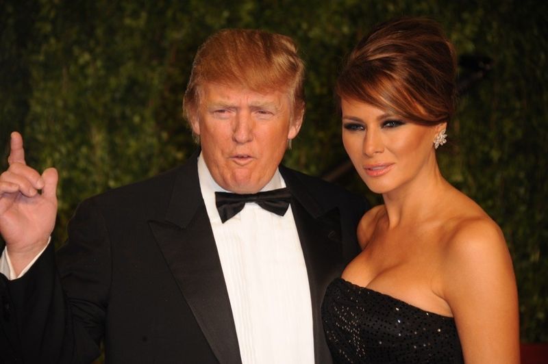 American President Donald Trump With Wife Melania Tour Visit Photos
