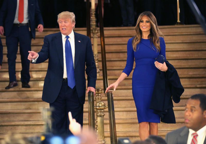 American President Donald Trump With Wife Melania Tour Visit Photos