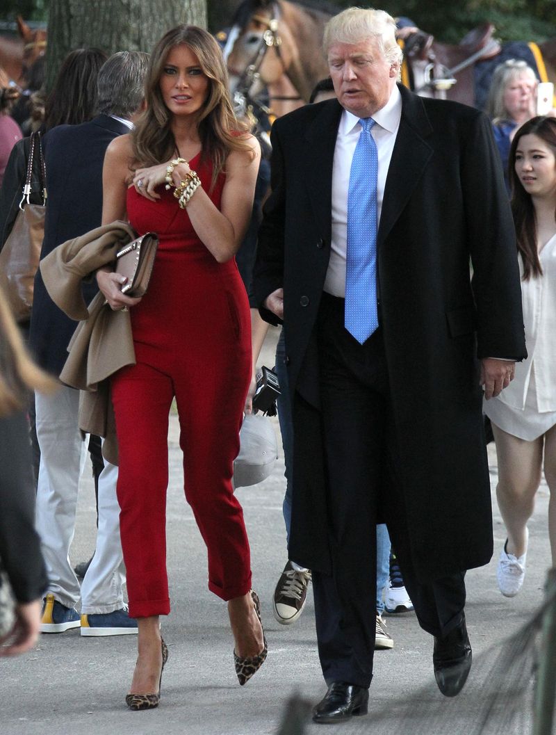 American President Donald Trump With Wife Melania Tour Visit Photos
